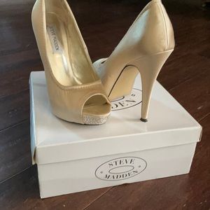 Satin finish wedding shoes
